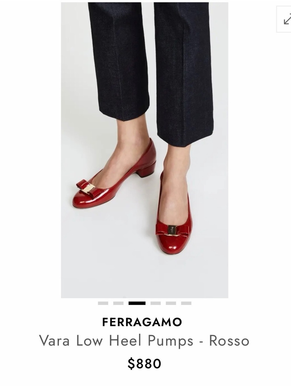 Salvatore Ferragamo Red Patent Vara low heel pumps - Picture 2 of 6